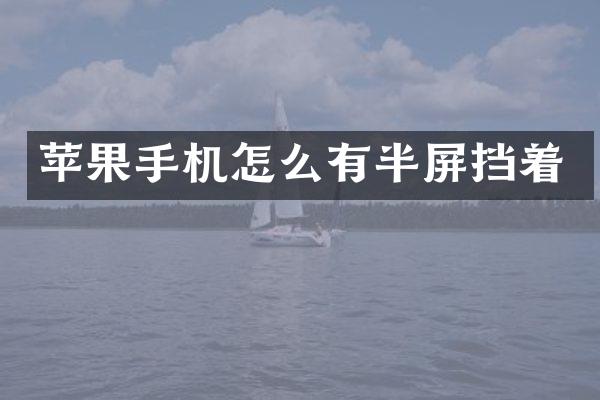 苹果手机怎么有半屏挡着