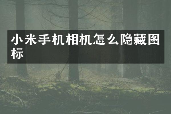 小米手机相机怎么隐藏图标