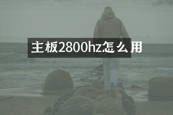 主板2800hz怎么用