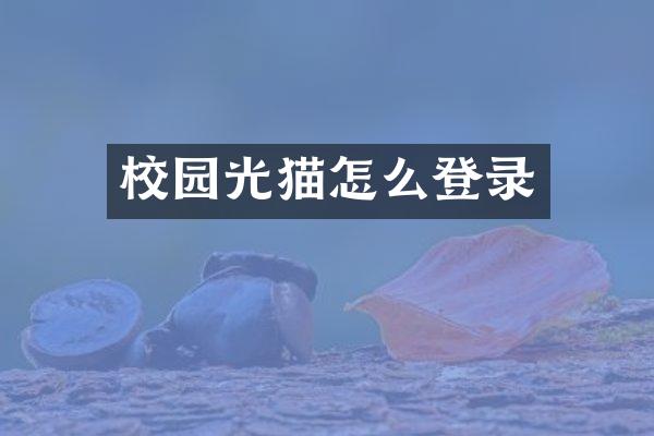 校园光猫怎么登录