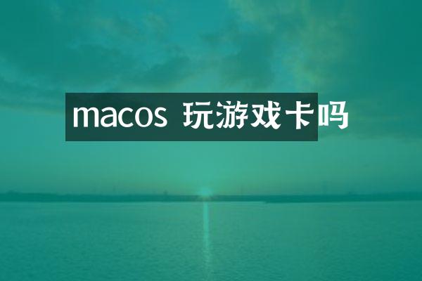 macos 玩游戏卡吗