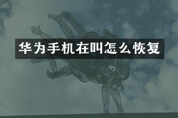 华为手机在叫怎么恢复