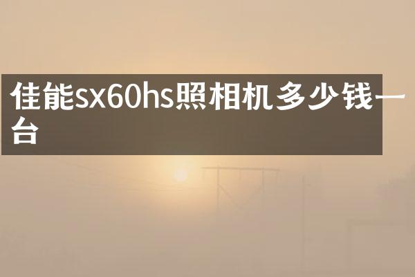 佳能sx60hs照相机多少钱一台