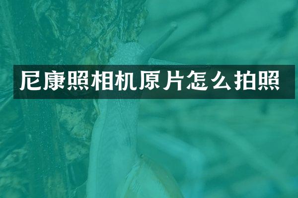 尼康照相机原片怎么拍照