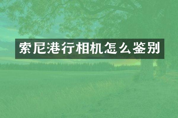 港行相机怎么鉴别