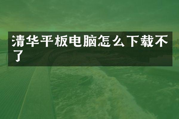 清华平板电脑怎么下载不了