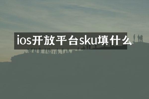 ios开放平台sku填什么