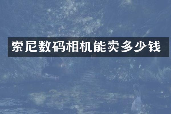 数码相机能卖多少钱