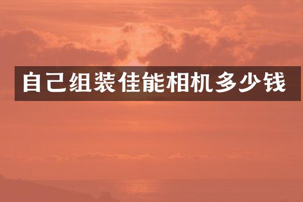 自己组装佳能相机多少钱