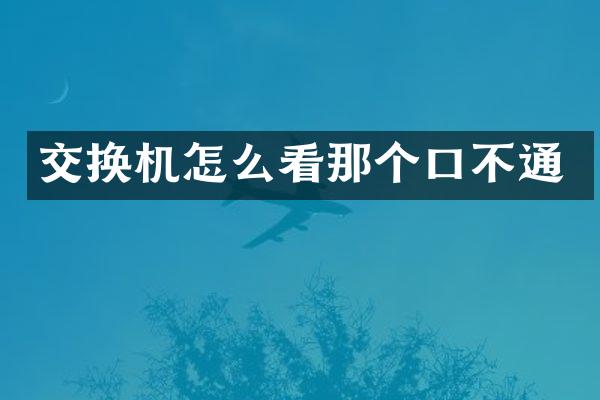 交换机怎么看那个口不通