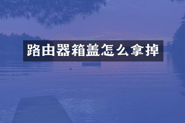 路由器箱盖怎么拿掉