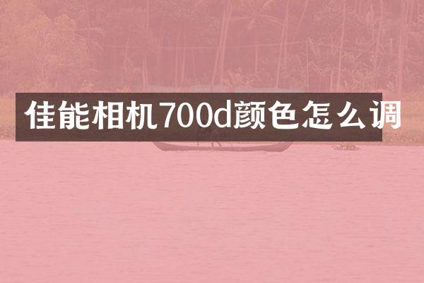 佳能相机700d颜色怎么调