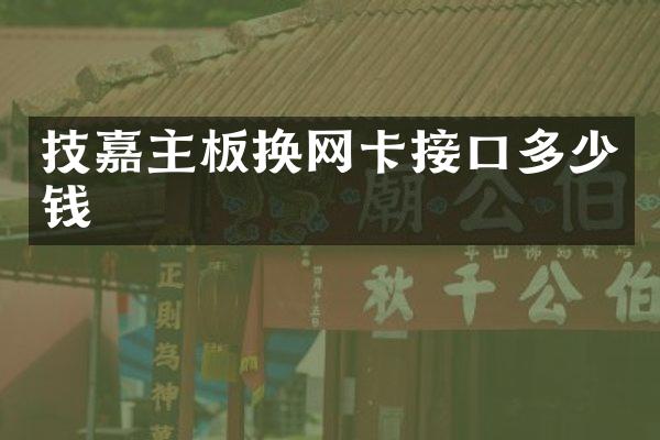 技嘉主板换网卡接口多少钱
