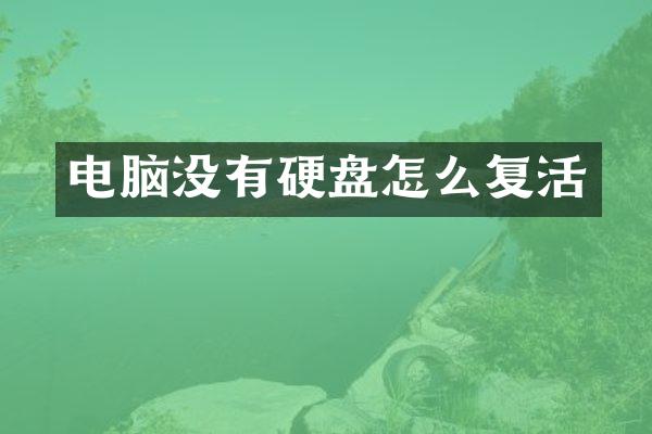 电脑没有硬盘怎么复活