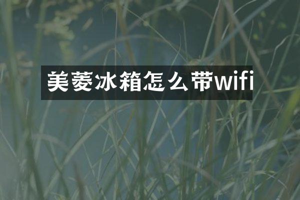 美菱冰箱怎么带wifi