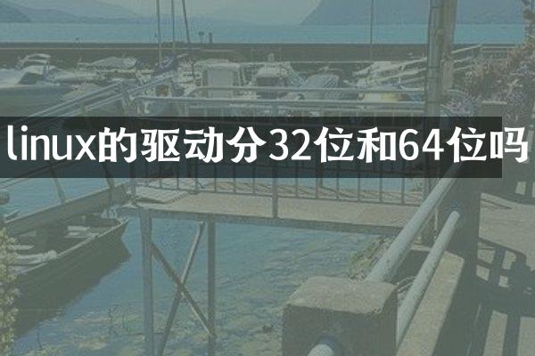 linux的驱动分32位和64位吗
