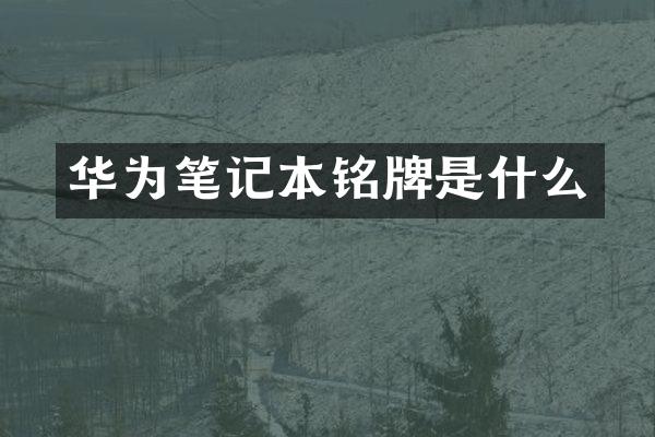华为笔记本铭牌是什么