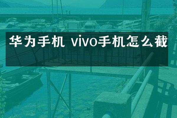 华为手机 vivo手机怎么截图