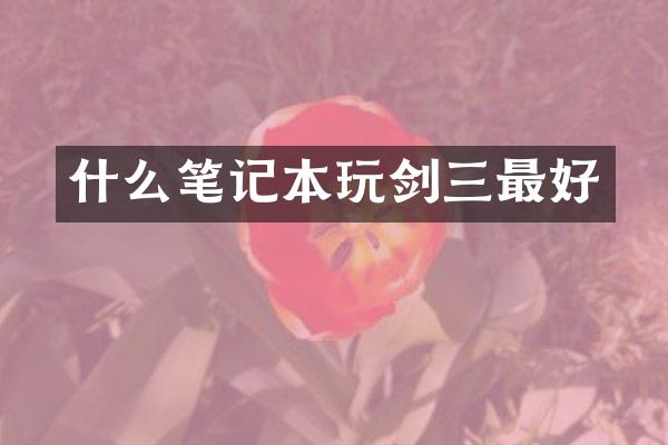 什么笔记本玩剑三最好