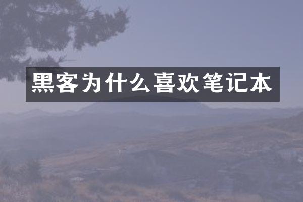 黑客为什么喜欢笔记本