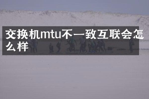交换机mtu不一致互联会怎么样