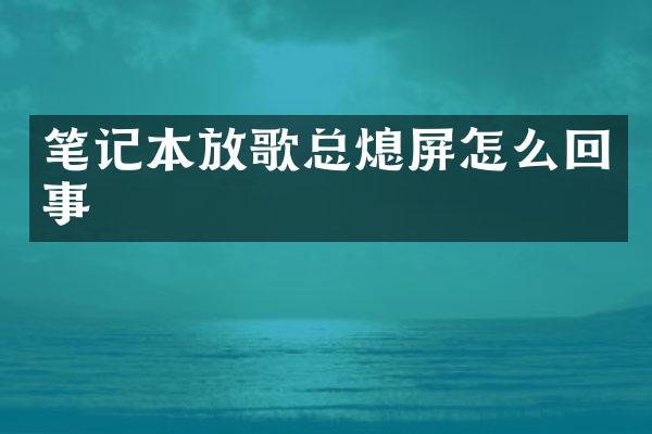 笔记本放歌总熄屏怎么回事