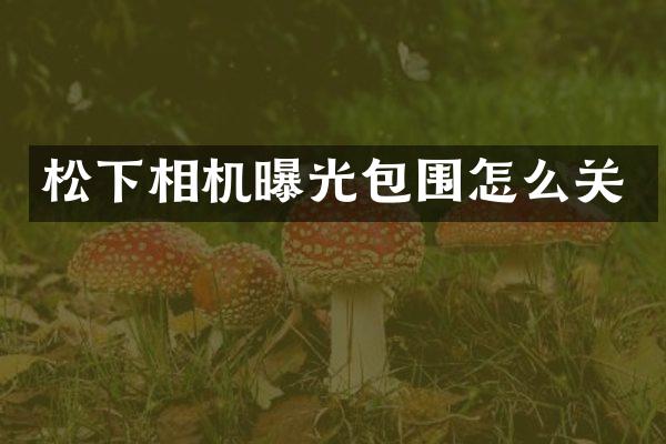 松下相机曝光包围怎么关
