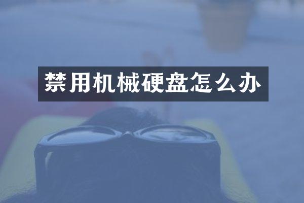 禁用机械硬盘怎么办