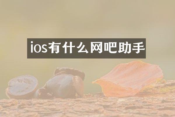 ios有什么网吧助手