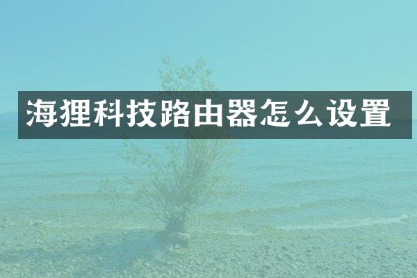 海狸科技路由器怎么设置