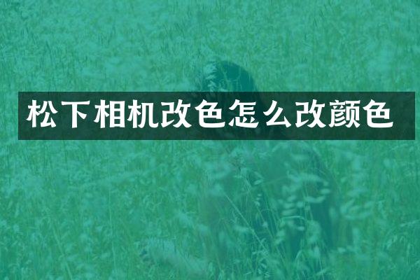 相机改色怎么改颜色