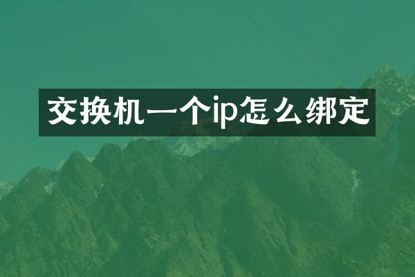 交换机一个ip怎么绑定