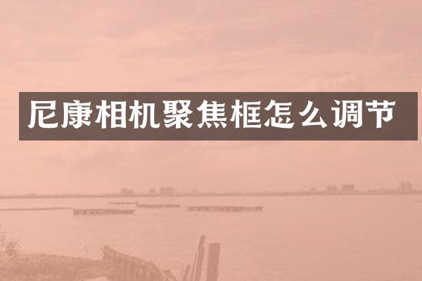 尼康相机聚焦框怎么调节