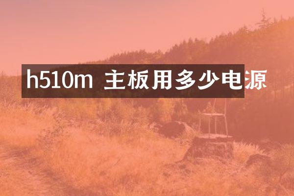 h510m 主板用多少电源
