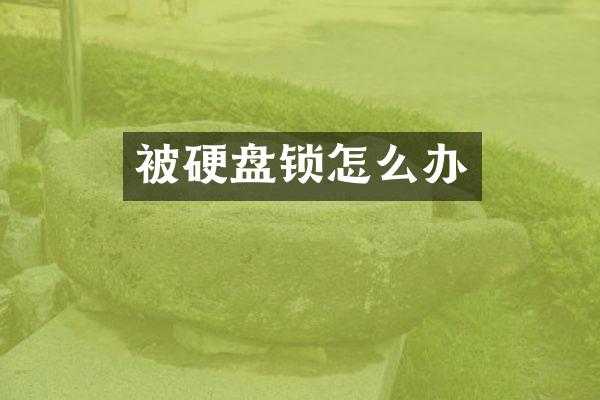 被硬盘锁怎么办