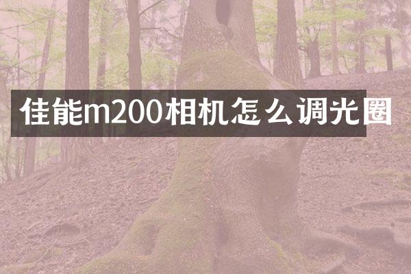 佳能m200相机怎么调光圈