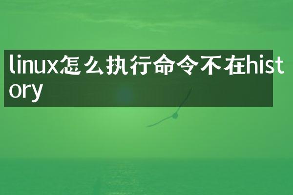linux怎么执行命令不在history