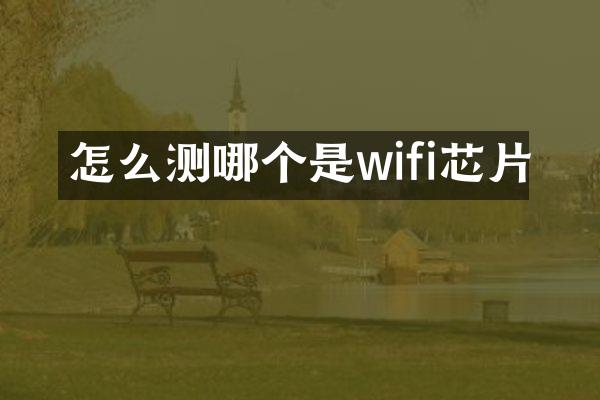 怎么测哪个是wifi芯片