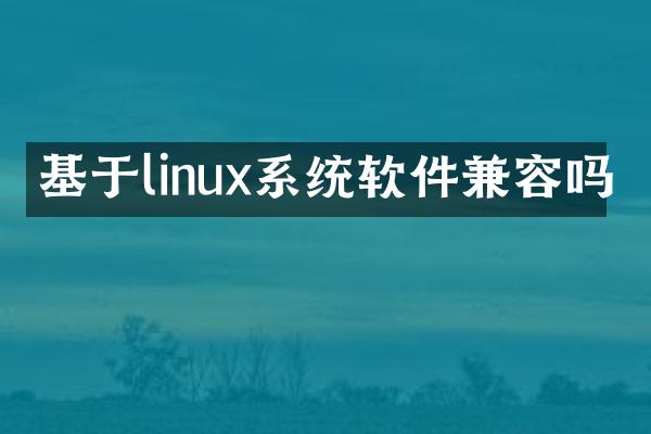 基于linux系统软件兼容吗