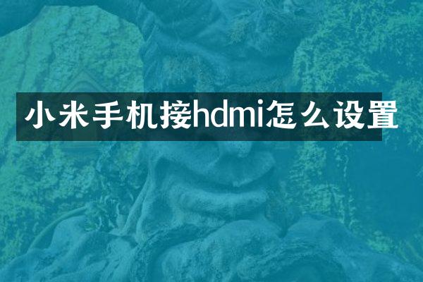 小米手机接hdmi怎么设置