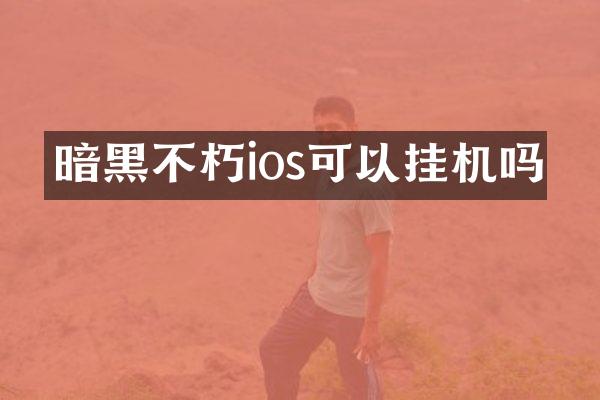 暗黑不朽ios可以挂机吗