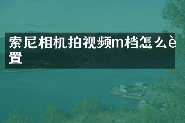 索尼相机拍视频m档怎么设置