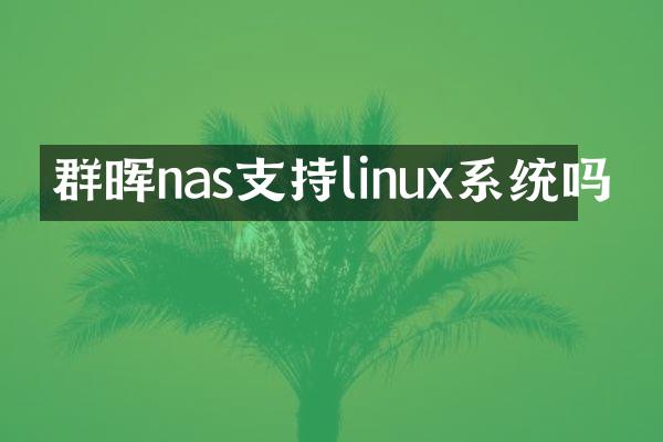 群晖nas支持linux系统吗