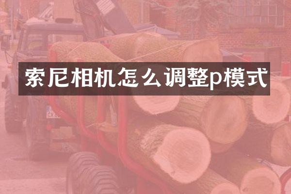 索尼相机怎么调整p模式