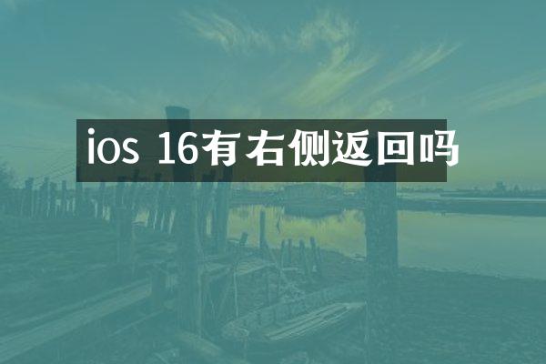 ios 16有右侧返回吗