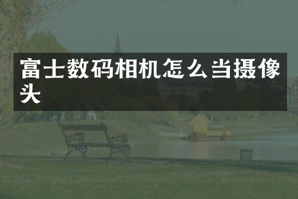 富士数码相机怎么当摄像头