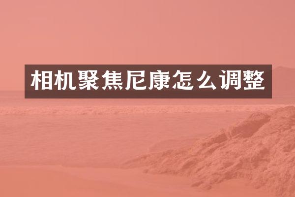 相机聚焦尼康怎么调整