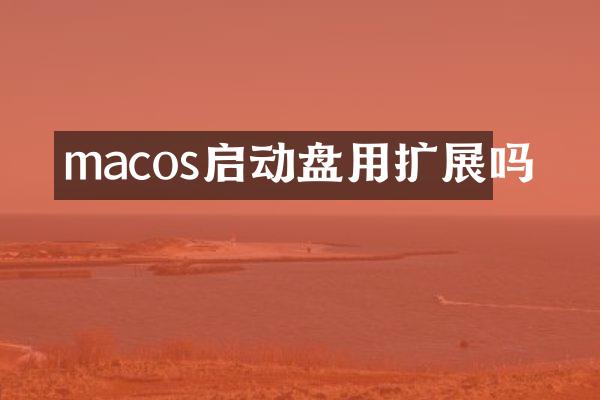 macos启动盘用扩展吗