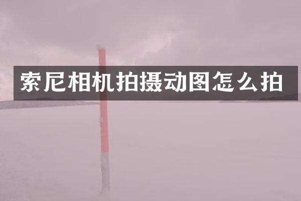 索尼相机拍摄动图怎么拍