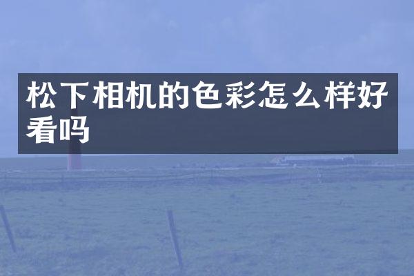 松下相机的色彩怎么样好看吗